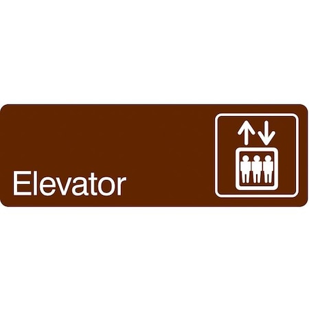 Condor ELEVATOR, 9 in W x 3 in H, Horizontal Rectangle, Acrylic, 486H38 486H38