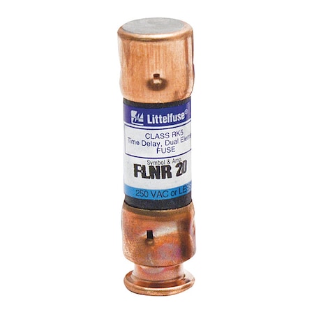 Littelfuse UL Class Fuse, RK5 Class, Time-Delay, 60A, 250V AC, Non-Indicating FLNR060