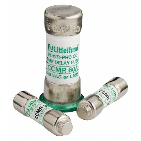 LITTELFUSE UL Class Fuse, CC Class, CCMR Series, Time-Delay, 15A, 600V AC, Non-Indicating CCMR015