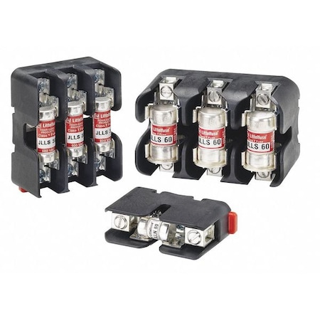 Littelfuse Open Fuse Block, T UL Class, 600V AC/DC Volt Rating, 3 Poles, Box Lug LFT600603C