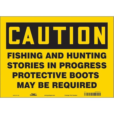 Condor Caution, FISHING AND HUNTING STORIES IN PROGRESS., 10 in H x 14 in W, Vinyl, 486P83 486P83