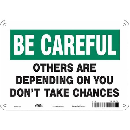Condor Safety Sign, 7 in Height, 10 in Width, Aluminum, Vertical Rectangle, English, 486P70 486P70