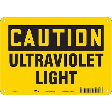 Condor Safety Sign, 7 in Height, 10 in Width, Aluminum, Vertical Rectangle, English, 486R83 486R83