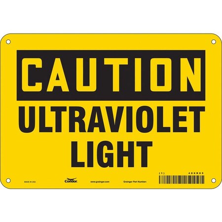 Condor Safety Sign, 7 in Height, 10 in Width, Polyethylene, Vertical Rectangle, English, 486R85 486R85