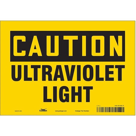 Condor Safety Sign, 7 in Height, 10 in Width, Vinyl, Vertical Rectangle, English, 486R87 486R87