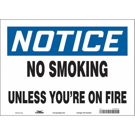 Condor Safety Sign, 10" H, 14 in W, Vinyl, Horizontal Rectangle, English, 486R34 486R34