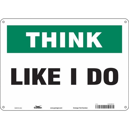 Condor Safety Sign, 10 in Height, 14 in Width, Polyethylene, Horizontal Rectangle, English, 486R56 486R56