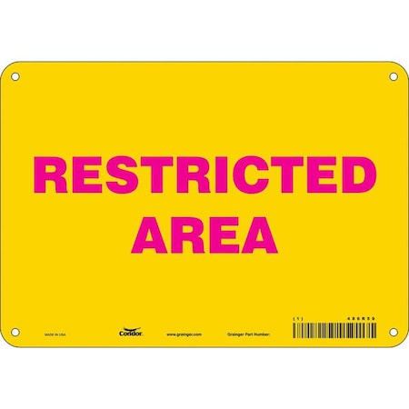 Condor Safety Sign, 7 in Height, 10 in Width, Aluminum, Vertical Rectangle, English, 486R59 486R59