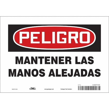 Condor Safety Sign, 10" W, 7" H, 0.004" Thickness 486T89