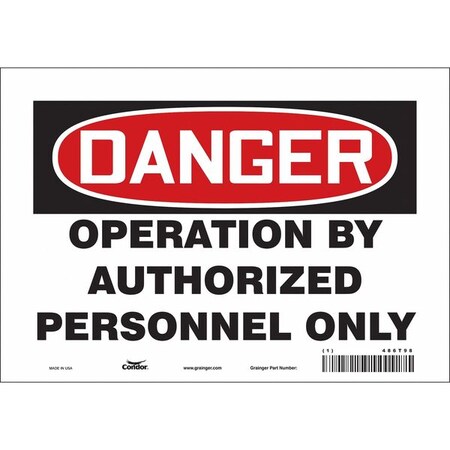 Condor Safety Sign, 7 in Height, 10 in Width, Vinyl, Vertical Rectangle, English, 486T98 486T98