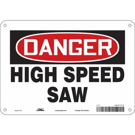 Condor Safety Sign, 7 in Height, 10 in Width, Aluminum, Vertical Rectangle, English, 486T79 486T79