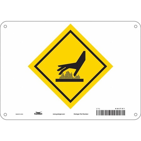 Condor Safety Sign, 7 in H, 10 in W, Aluminum, Diamond, English, 486T01 486T01