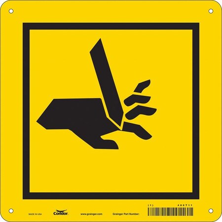 Condor Safety Sign, 10 in Height, 10 in Width, Polyethylene, Diamond, English 486T11