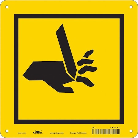 Condor Safety Sign, 10 in Height, 10 in Width, Vinyl, Diamond, English 486T12