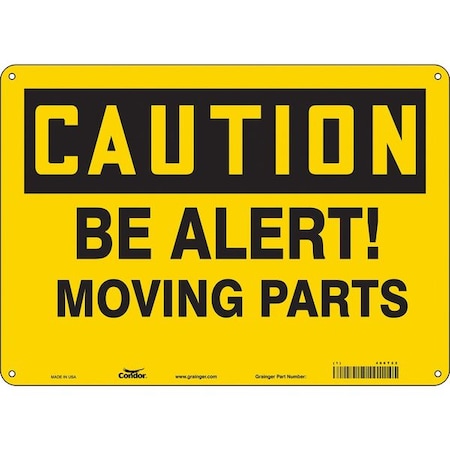 Condor Safety Sign, 10 in Height, 14 in Width, Aluminum, Horizontal Rectangle, English, 486T22 486T22