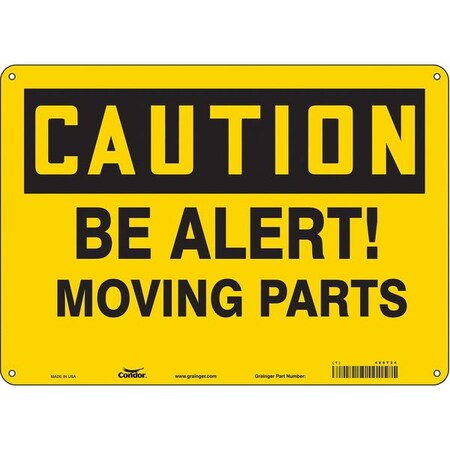 Condor Safety Sign, 10 in Height, 14 in Width, Polyethylene, Horizontal Rectangle, English, 486T24 486T24