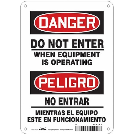 Condor Danger, 7 in W x 10 in H, Horizontal Rectangle, Polyethylene 486T62