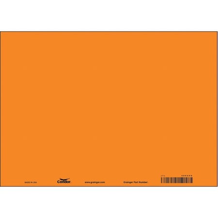 Condor Blank Sign, 14"W, 10"H, No Text, Vinyl, 10PK 486U90
