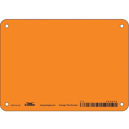 Condor Safety Sign, 7" W, 5" H, 0.055" Thickness 486U92