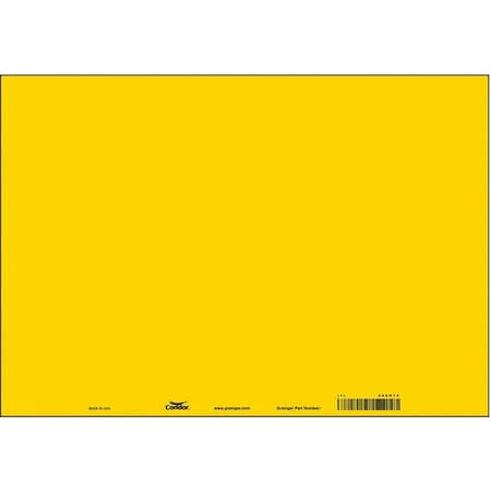 Condor Blank Sign, 20" W, 14" H, No Text, Vinyl, Yellow 486U72