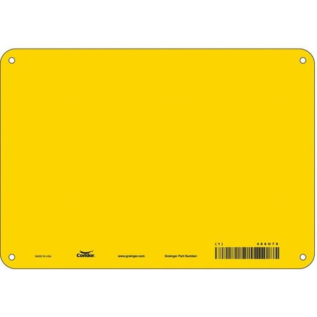 Condor Safety Sign, 10" W, 7" H, 0.550" Thick, PK10 486U79