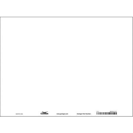 Condor Blank Sign, 24" W, 18" H, No Text, Aluminum, White 486U13