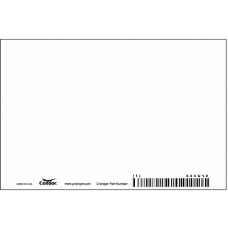 Condor Blank Sign, 6"W, 4"H, No Text, Vinyl, 10PK 486U19