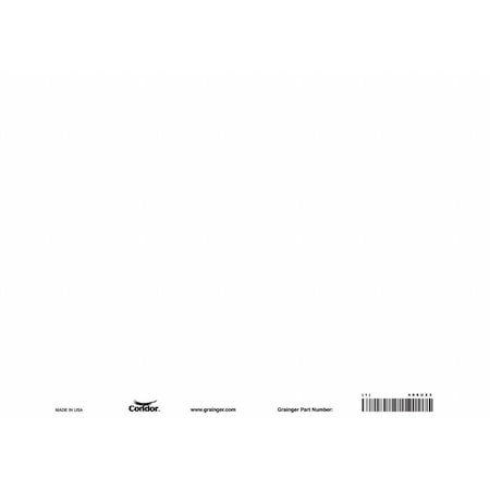 Condor Blank Sign, 14" W, 10" H, No Text, Vinyl, White 486U23
