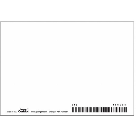 Condor Safety Sign, 5"W, 3-1/2"H, 0.055" Thickness 486U24