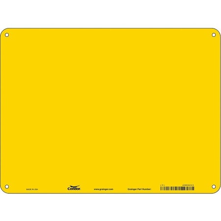 Condor Blank Sign, 24" W, 18" H, No Text, Aluminum, Yellow 486U53