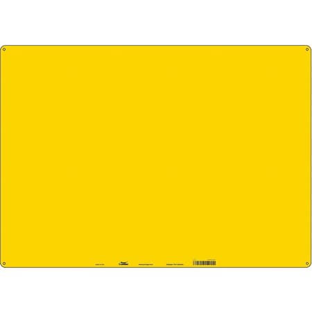 Condor Blank Sign, 28" W, 20" H, No Text, Aluminum, Yellow 486U54