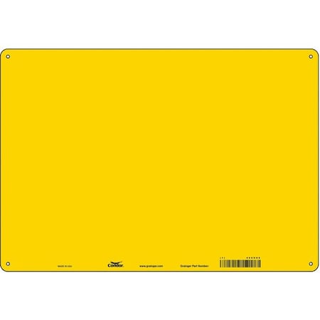 Condor Blank Sign, 20" W, 14" H, No Text, Plastic, Yellow 486U65