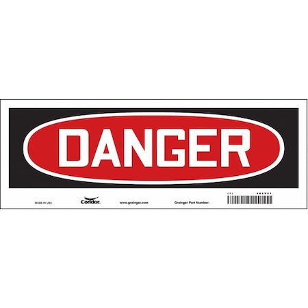 Condor Danger, , 14 in W x 5 in H, Vertical Rectangle, Vinyl, 486V81 486V81