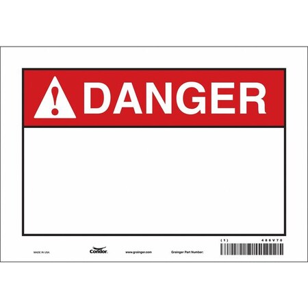 Condor Safety Sign, 10" W, 7" H, 0.004" Thickness 486V70