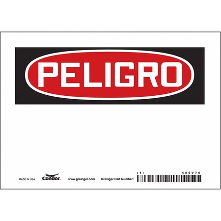 Condor Safety Sign, 7" W, 5" H, 0.004" Thickness 486V76