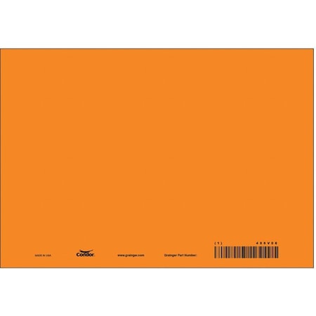 Condor Blank Sign, 10"W, 7"H, No Text, Plastic, 10PK 486V06