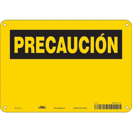 Condor Safety Sign, 10" W, 7" H, 0.055" Thickness 486V33