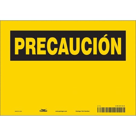 CONDOR Safety Sign, 10" W, 7" H, 0.004" Thickness 486V36