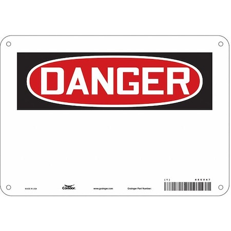 Condor Safety Sign, 10" W, 7" H, 0.032" Thickness 486V47