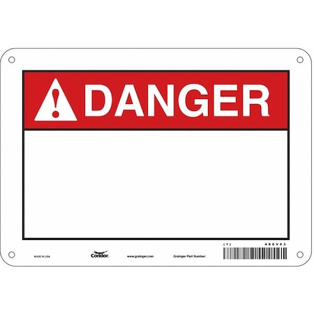 Condor Safety Sign, 10" W, 7" H, 0.032" Thickness 486V63