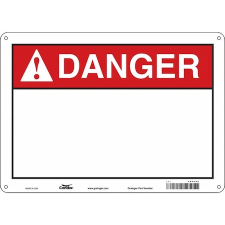 Condor Safety Sign, 14" W, 10" H, 0.055" Thickness 486V68
