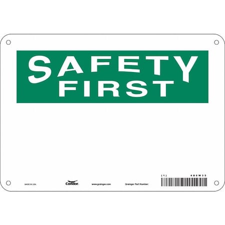 Condor Safety Sign, 7 in Height, 10 in Width, Aluminum, Vertical Rectangle, English, 486W35 486W35