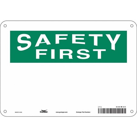 Condor Safety Sign, 7 in Height, 10 in Width, Polyethylene, Vertical Rectangle, English, 486W39 486W39