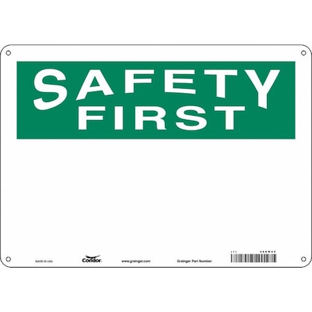 Condor Safety Sign, 10 in Height, 14 in Width, Polyethylene, Horizontal Rectangle, English, 486W40 486W40