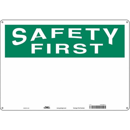 Condor Safety Sign, 14 in H, 20 in W, Polyethylene, English, 486W41 486W41