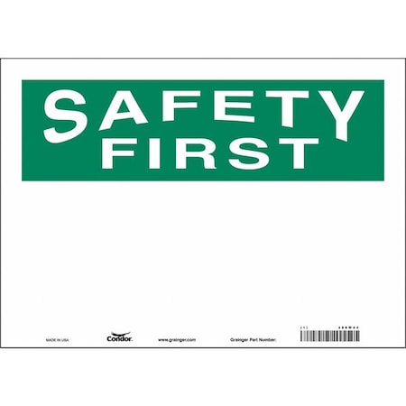 CONDOR Safety Sign, 10 in Height, 14 in Width, Vinyl, Horizontal Rectangle, English, 486W44 486W44