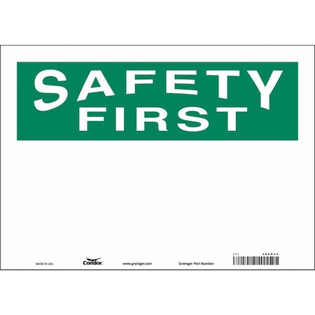 Condor Safety Sign, 10 in Height, 14 in Width, Vinyl, Horizontal Rectangle, English, 486W44 486W44