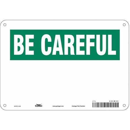 Condor Safety Sign, 10" W, 7" H, 0.032" Thickness 486W56