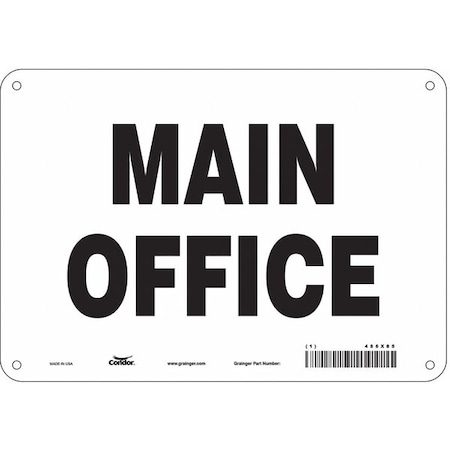 Condor Safety Sign, 7 in Height, 10 in Width, Polyethylene, Vertical Rectangle, English, 486X85 486X85