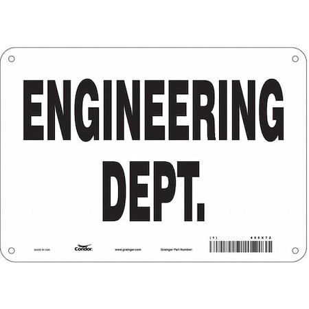 Condor ENGINEERING DEPT., 10 in W x 7 in H, Vertical Rectangle, Polyethylene, 486X72 486X72